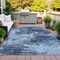 Homeroots 9' X 12' Blue And Ivory Abstract Washable Indoor Outdoor Area Rug 630643 - alternate 4