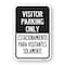 Signmission Visitor Parking Only Estacionamiento Para Visitant Aluminum, 18" x 24", A-1824-24693 A-1824-24693 - alternate 1