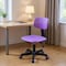 Homeroots Purple and Black Adjustable Height Swivel Rolling Office Chair 568078 - alternate 1