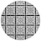 Homeroots 8' Black Ivory And Gray Round Medallion Washable Indoor Outdoor Area Rug 589328 - alternate 3