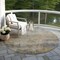 Homeroots 8' Pewter And Wheat Round Abstract Washable Indoor Outdoor Area Rug 616246 - alternate 4