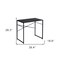 Homeroots 39" Brown and Black Wood and Metal H-Shape Computer Desk 568040 - alternate 3