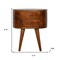 Homeroots 21" Brown Solid Wood Round Two Drawer Nightstand 651490 - alternate 5