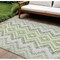 Homeroots 8' X 10' Green Ivory And Gray Geometric Washable Indoor Outdoor Area Rug 581542 - alternate 1