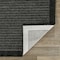 World Rug Gallery Contemporary Bordered Weather Resistant Reversible Indoor/Outdoor Rug 2 ft x 7 ft Black WR111BLACK2X7 - alternate 3