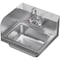 Amgood Stainless Steel Wall Mounted Hand Sink 17 in. x 15 in. w/Left Side Splash and Gooseneck Faucet SINK HS-17SS-L-Z - alternate 4