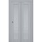 Sartodoors Sliding Closet Bi-fold Doors Grey Solid Core Modern Interior VEREGIO7411BF-GRE-60 x 96 (2* 30x96) - alternate 1