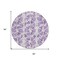 Homeroots 8' Lilac And Ivory Round Abstract Washable Indoor Outdoor Area Rug 614175 - alternate 2