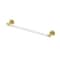 Gatco Clarion 18 in Towel Bar, Crystal-Clear Acrylic/Brushed Brass 5731 - alternate 2