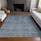 Homeroots 10' X 14' Blue And Ivory Floral Washable Indoor Outdoor Area Rug 605722 - alternate 2