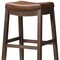 Homeroots 31" Brown Faux Leather and Solid Wood Backless Bar Height Bar Chair 632495 - alternate 2