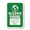 Signmission Reserved Parking Electric Vehicles Only, Heavy-Gauge Aluminum, 18" x 24", A-1824-24785 A-1824-24785 - alternate 1