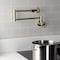Kingston Brass Wall Mount Pot Filler Faucet, Polished Brass KS4102RX - alternate 3