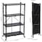 Simple Deluxe HealSmart Heavy Duty 4-Tier Foldable Metal Rack, 28.0in D x 13.4in W x 49.2in H Storage Shelving Un HKSHLFFOLD28154904BB - alternate 4