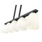 Z-Lite Naya 5-Light Linear Chandelier, 44.5 in W, Matte Black 7518-5L-MB - alternate 4