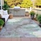 Homeroots 3' X 5' Green And Gray Abstract Washable Indoor Outdoor Area Rug 631879 - alternate 3