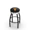 Holland Bar Stool Co 30" Blk Wrinkle Arizona State Swivel Bar Stool, Chrome Ring, Pitchfork L8B3C30ArizSt-F - alternate 1