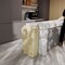 Regal Altair 23 Gallon Slim Rectangular Beige Plastic Trash Can with Dome Swing Lid, Vent Channel Design ZR-TC-300-BG+LD-310-KIT - alternate 3