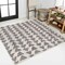 Jonathan Y Aisha Moroccan Triangle Geometric Cream/Gray 5 ft Square Area Rug MOH206B-5SQ - alternate 1