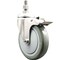 Service Caster 5 Inch 316SS Gray Polyurethane Swivel 10mm Stem Caster Total Lock Brake SCC SCC-SS316TSTTL20S514-PPUB-M1015 - alternate 1