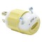 Leviton LockingPlug, 15A, 1/2hp, White;Yellow, Nylon 4720-CY - alternate 1
