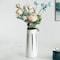 Fabulaxe 9.5 H Ceramic Modern Painted Brushstrokes Tapered Flower Table Vase, Black and White QI004060.L - alternate 2