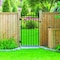 Nuvo Iron 33in Wx68in H Tiger Eye Gate, 36in W Openings, Self Close Hardware w/Double Side Handle 2x2 Hinges ITG03368 - alternate 4