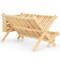 Megachef 2-Tier Collapsible Kitchen Bamboo Drying Dish Rack with Utensil Holder 750122139M - alternate 3