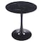 Leisuremod Bristol Round MDF Dining Table - Pedestal Base Kitchen Table, Modern Style BTBL-B31BLMT - alternate 4
