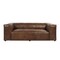 Homeroots 98" Brown Top Grain Leather Sofa With Black Legs 490999 - alternate 1