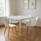 Homeroots 32" White Steel and Metal Square Dining Table 555146 - alternate 3