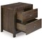 Homeroots 24" Dark Brown Distressed Solid Wood Two Drawer Nightstand 490274 - alternate 3