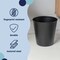 Happimess Remi Modern Classic Textured Steel 2 Gal Waste Bin, Matte Black, 2PK HPM1112A-SET2 - alternate 2