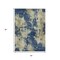 Homeroots 5' X 8' Navy Blue And Beige Abstract Washable Indoor Outdoor Area Rug 630694 - alternate 3