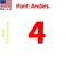 Aacc Self-Adhesive Vinyl Number: 4, Size: 3.5 in. Color: Red Font: Anders, 1 sticker AACC-Anders-N4-Red-I3.5x1 - alternate 1