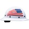 Pip Full Brim Smooth Dome Hard Hat w/Fiberglass Resin Shell, Graphic USA Flag Design, 8-Point Riveted Tex 280-HP1481USA-01 - alternate 2