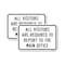 Signmission Visitors Required To Report To Main Office Sign, 12'' X 18'' 2 Signs, Heavy Gauge Aluminum, 2PK A-1218-2PACK-24683 - alternate 1