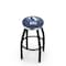 Holland Bar Stool Co 36" Blk Wrinkle Eastern Illinois Swivel Bar Stool, Chrome Ring L8B2C36EastIL - alternate 1