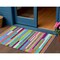 Homeroots 3' X 5' Lavender Orange And Lime Green Striped Washable Indoor Outdoor Area Rug 613290 - alternate 1