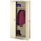 Tennsco Wardrobe Storage Cabinet, 78 in H, 36 in W, 24 in D, Swing, Keyed, Putty, 1 Shelves, 0 Drawers 7824WPY - alternate 1