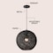 Jonathan Y Lacey 16 in. 1-Light Modern Bohemian Woven Paper Rope Round Globe LED Pendant, Black JYL1135B - alternate 4