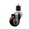Service Caster 3'' SS Maroon Poly Wheel Swivel 1-7/8'' Expanding Stem Caster SCC-SSEX20S314-PPUB-MRN-178 - alternate 1