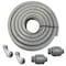 Hydromaxx 2"x25Ft Non Metallic Flexible Liquid Tight Conduit with Fittings LT200025F - alternate 1