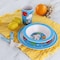 Peanuts Fun Times 5 Piece Kid's Bamboo Melamine Dinnerware Set in Blue 136651.05 - alternate 2