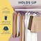Lifemaster Velvet Skirt Hangers, Adjustable Clips, 360 Deg Swivel Hook, Non-Slip, Holds 10 lbs, Purple, 10PK LMVSH10PU - alternate 5