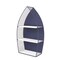 Homeroots 30" Navy Blue And White Metal and Wood Boat Shaped Bookcase 489054 - alternate 4