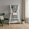 Homeroots 72" Cream Wood Six Tier Etagere Bookcase with A Drawer 630385 - alternate 2