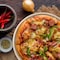 Emporio Kitchen Non-Stick Pizza Pan, 13in Carbon Steel, Perforated, White Marble Coating, Oven Safe EKPIZP1XWH - alternate 3