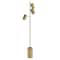 Homeroots 65" Brass Three Light Tree Floor Lamp With Brass Metal Cylinder Shade 523592 - alternate 3