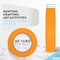 Enday Masking Tape, 1" x 60 Yards, Orange, 6PK 8140-6 - alternate 3